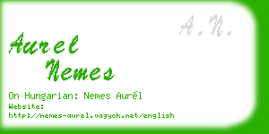 aurel nemes business card